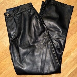 Hollister - Faux Black Leather Pants